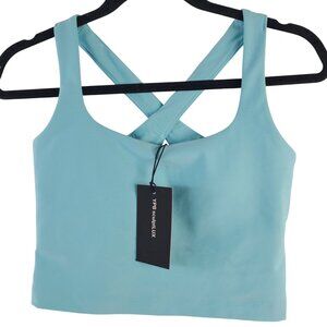 NWT YPB SculptLux Crossback Tank Top Blue Polyester Blend Sz S